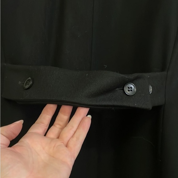 MACHO made in Spain Black Trench Coat Tailored Elegance - Picture 10 of 10